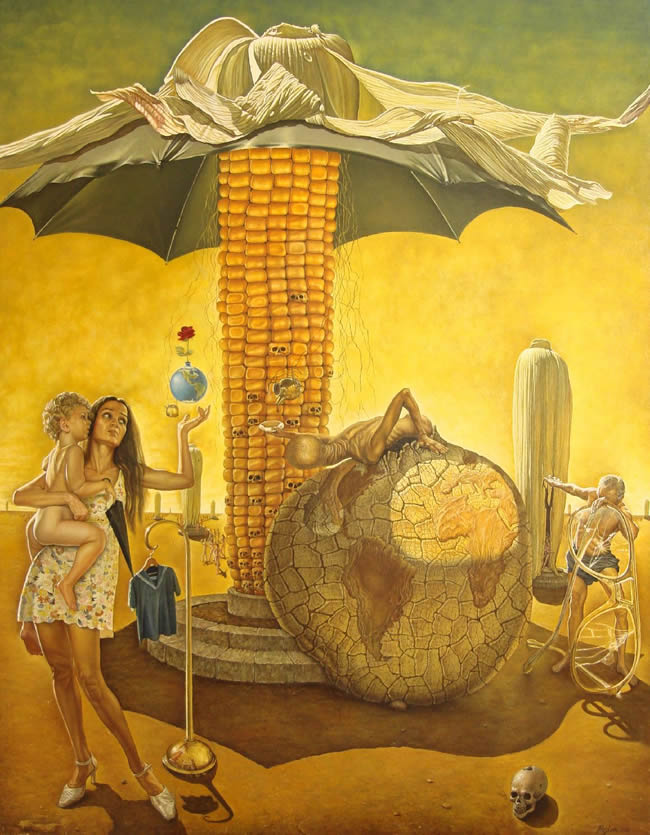 oil paintings by Agim Meta, surrealist painting